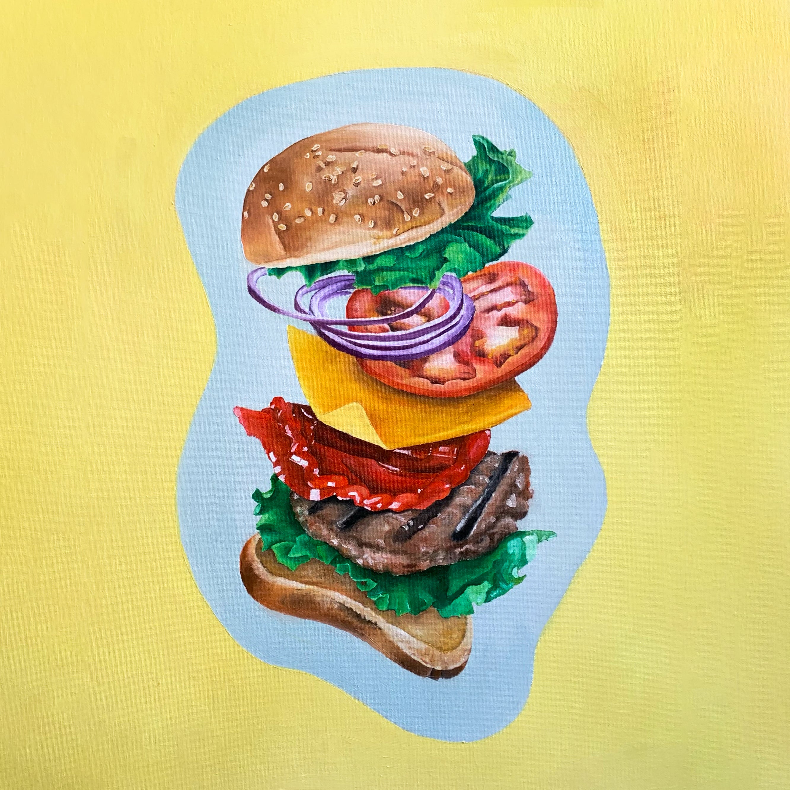 Floating Burger (print)